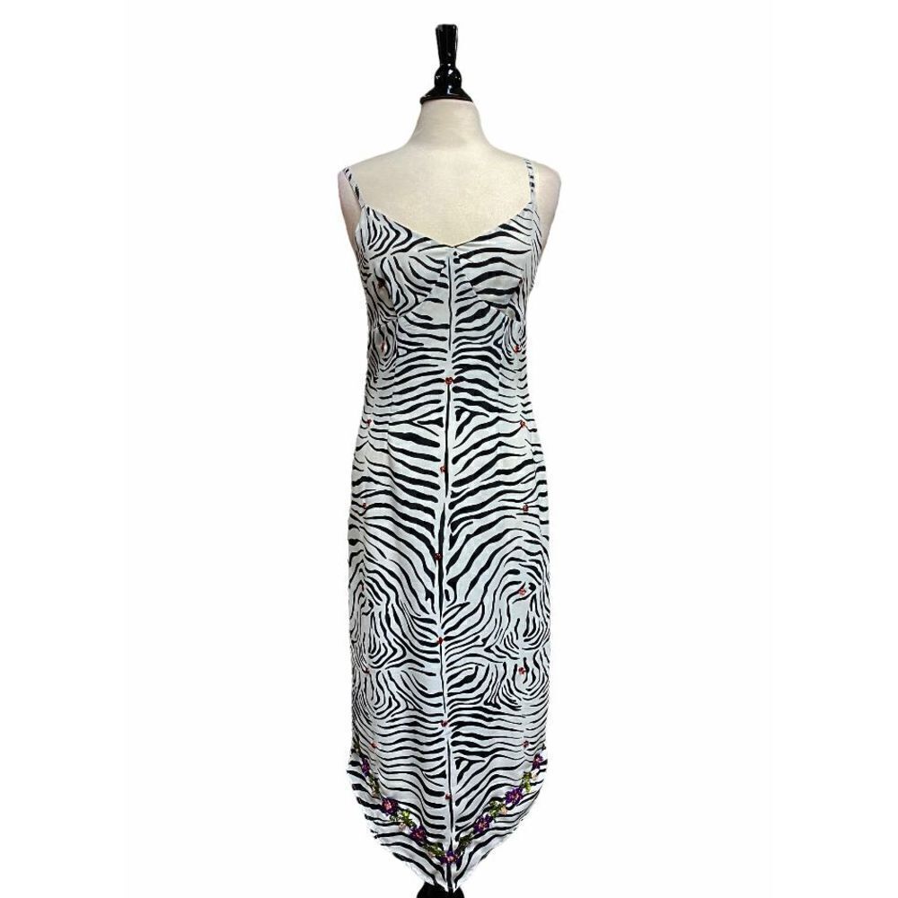 Apart Impressions Black & White Sequins Strapless Dress Size 8
